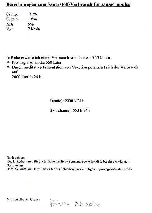 consomation doxigène